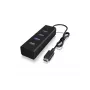 ICY BOX IB-HUB1409-C3 USB 3.2 Gen 1 (3.1 Gen 1) Type-C 5000 Mbit/s Melns