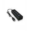 ICY BOX IB-HUB1409-C3 USB 3.2 Gen 1 (3.1 Gen 1) Type-C 5000 Mbit/s Melns