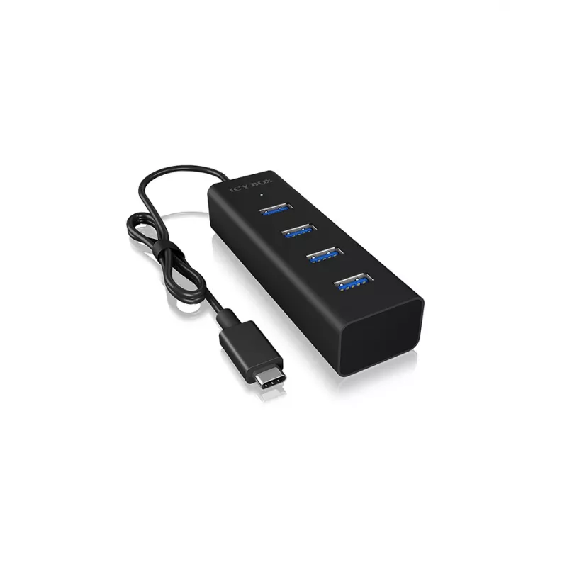 ICY BOX IB-HUB1409-C3 USB 3.2 Gen 1 (3.1 Gen 1) Type-C 5000 Mbit/s Melns