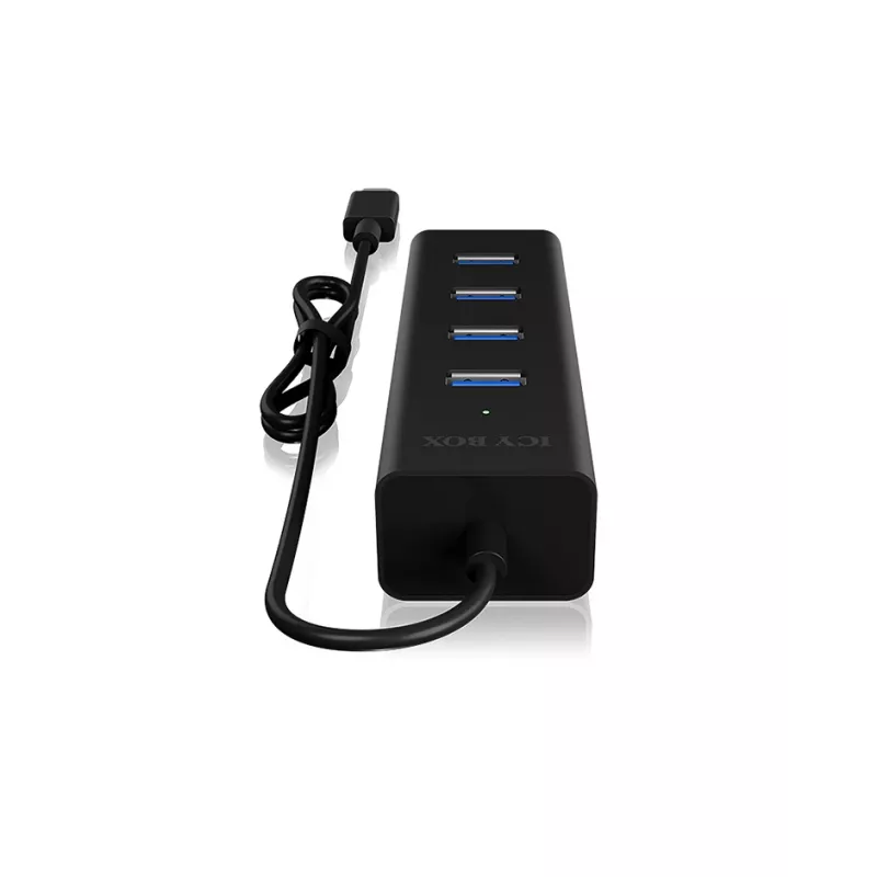 ICY BOX IB-HUB1409-C3 USB 3.2 Gen 1 (3.1 Gen 1) Type-C 5000 Mbit/s Melns