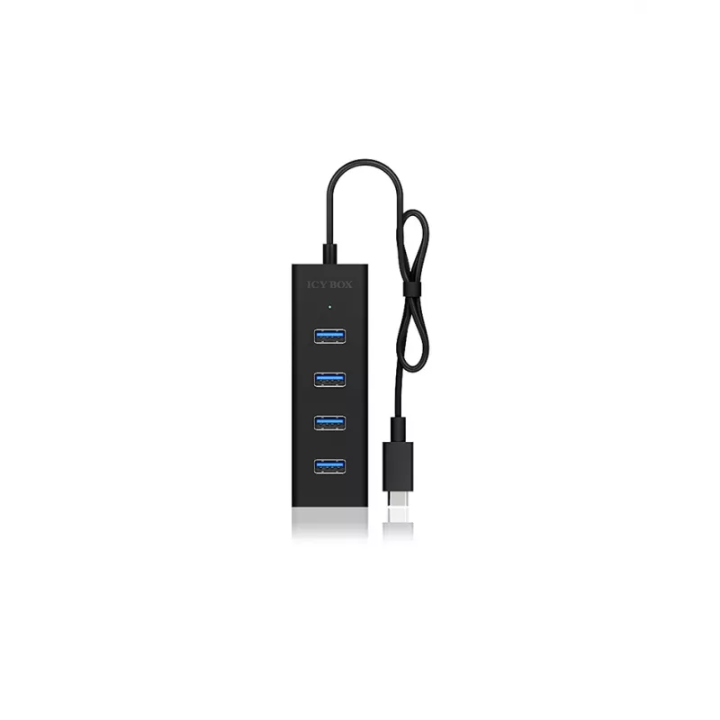 ICY BOX IB-HUB1409-C3 USB 3.2 Gen 1 (3.1 Gen 1) Type-C 5000 Mbit/s Melns