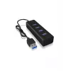 ICY BOX IB-HUB1409-U3 USB 3.2 Gen 1 (3.1 Gen 1) Type-A 5000 Mbit/s Melns