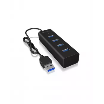 ICY BOX IB-HUB1409-U3 USB 3.2 Gen 1 (3.1 Gen 1) Type-A 5000 Mbit/s Melns