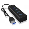 ICY BOX IB-HUB1409-U3 USB 3.2 Gen 1 (3.1 Gen 1) Type-A 5000 Mbit/s Melns
