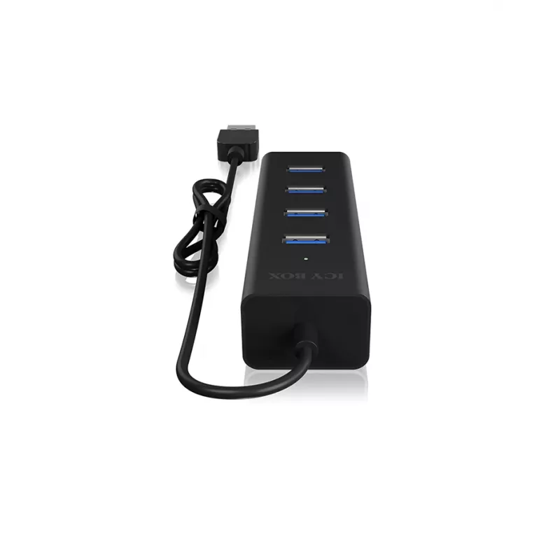 ICY BOX IB-HUB1409-U3 USB 3.2 Gen 1 (3.1 Gen 1) Type-A 5000 Mbit/s Melns