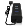 ICY BOX IB-HUB1409-U3 USB 3.2 Gen 1 (3.1 Gen 1) Type-A 5000 Mbit/s Melns