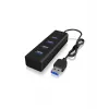 ICY BOX IB-HUB1409-U3 USB 3.2 Gen 1 (3.1 Gen 1) Type-A 5000 Mbit/s Melns