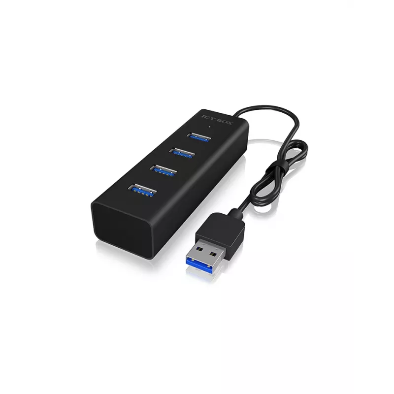 ICY BOX IB-HUB1409-U3 USB 3.2 Gen 1 (3.1 Gen 1) Type-A 5000 Mbit/s Melns