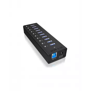 ICY BOX IB-AC6110 USB 3.2 Gen 1 (3.1 Gen 1) Type-B 5000 Mbit/s melns