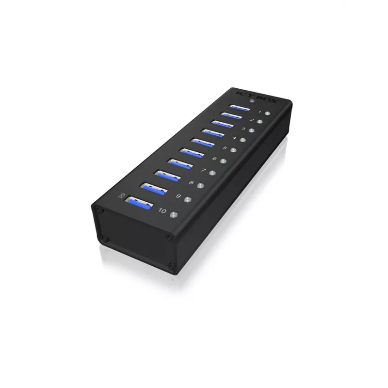 ICY BOX IB-AC6110 USB 3.2 Gen 1 (3.1 Gen 1) Type-B 5000 Mbit/s melns