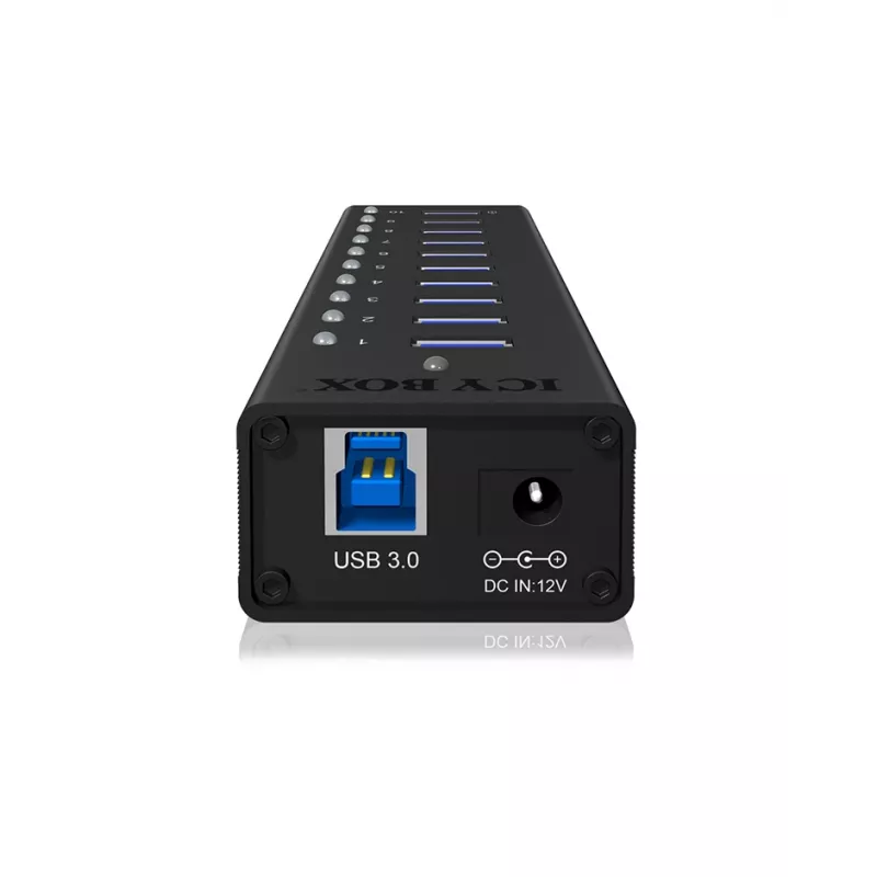 ICY BOX IB-AC6110 USB 3.2 Gen 1 (3.1 Gen 1) Type-B 5000 Mbit/s melns