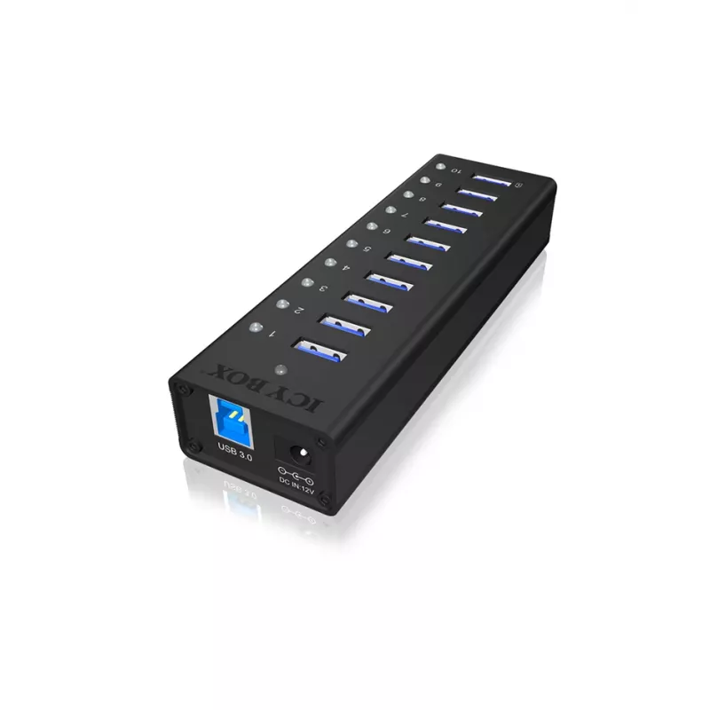 ICY BOX IB-AC6110 USB 3.2 Gen 1 (3.1 Gen 1) Type-B 5000 Mbit/s melns