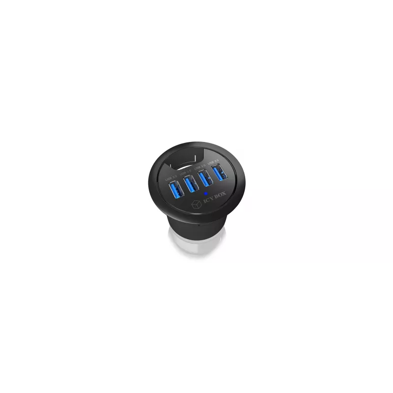 ICY BOX IB-HUB1403 USB 3.2 Gen 1 (3.1 Gen 1) Type-A 5000 Mbit/s melns