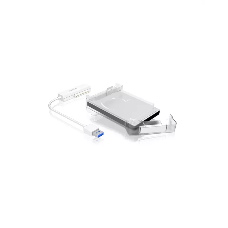 ICY BOX IB-AC703-U3 HDD/SSD korpuss Balts 2,5 collu