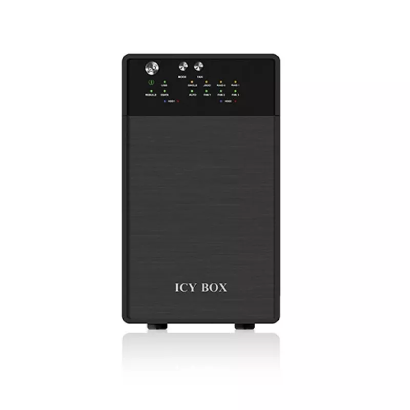 ICY BOX IB-RD3620SU3 disku masīvs 0 TB Galddators Melns