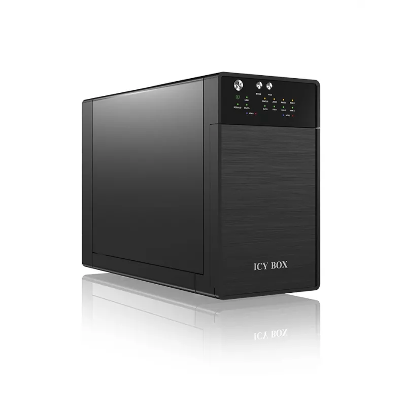 ICY BOX IB-RD3620SU3 disku masīvs 0 TB Galddators Melns