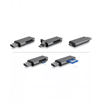 ICY BOX IB-CR200-C karšu lasītājs USB 2.0 Melns