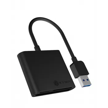 ICY BOX IB-CR301-U3 karšu lasītājs USB 3.2 Gen 1 (3.1 Gen 1) melns