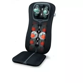Beurer MG 254 Shiatsu masāžas sēdekļa pārvalks kakla un visas muguras masāžai, ar sildīšanas funkciju, tālvadības pulti, melns/pelēks