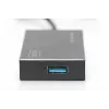 DIGITUS USB 3.0 centrmezgls, 4 portu, ietver 5V/2A barošanas bloku, alumīnija korpuss