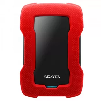 Ārējais HDD ADATA HD330 2TB 2.5 collas USB 3.2 Gen 1 Sarkans, triecienizturīgs, 256 bitu AES