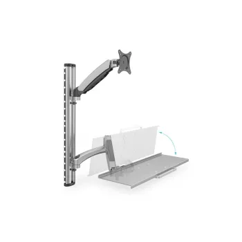 DIGITUS Elastīgs sienas stiprinājums darba vietām monitoram un tastatūrai (DA-90354)