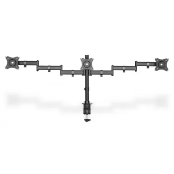 DIGITUS Triple Monitor Desk clamp mount, Melns 90degree Swivel,45degree Tilt,rotate 360degree,15-27in TFT, max load 3x8Kg,VESA max100x100