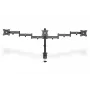 DIGITUS Triple Monitor Desk clamp mount, Melns 90degree Swivel,45degree Tilt,rotate 360degree,15-27in TFT, max load 3x8Kg,VESA max100x100