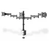 DIGITUS Triple Monitor Desk clamp mount, Melns 90degree Swivel,45degree Tilt,rotate 360degree,15-27in TFT, max load 3x8Kg,VESA max100x100