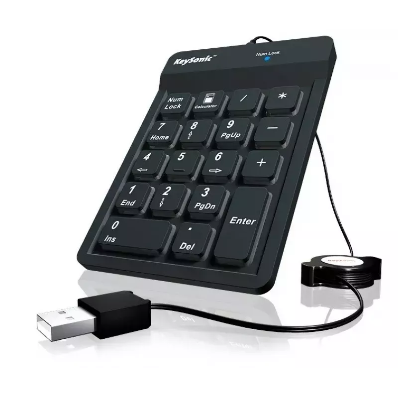 KeySonic ACK-118BK cipartastatūra Universāls USB Melns