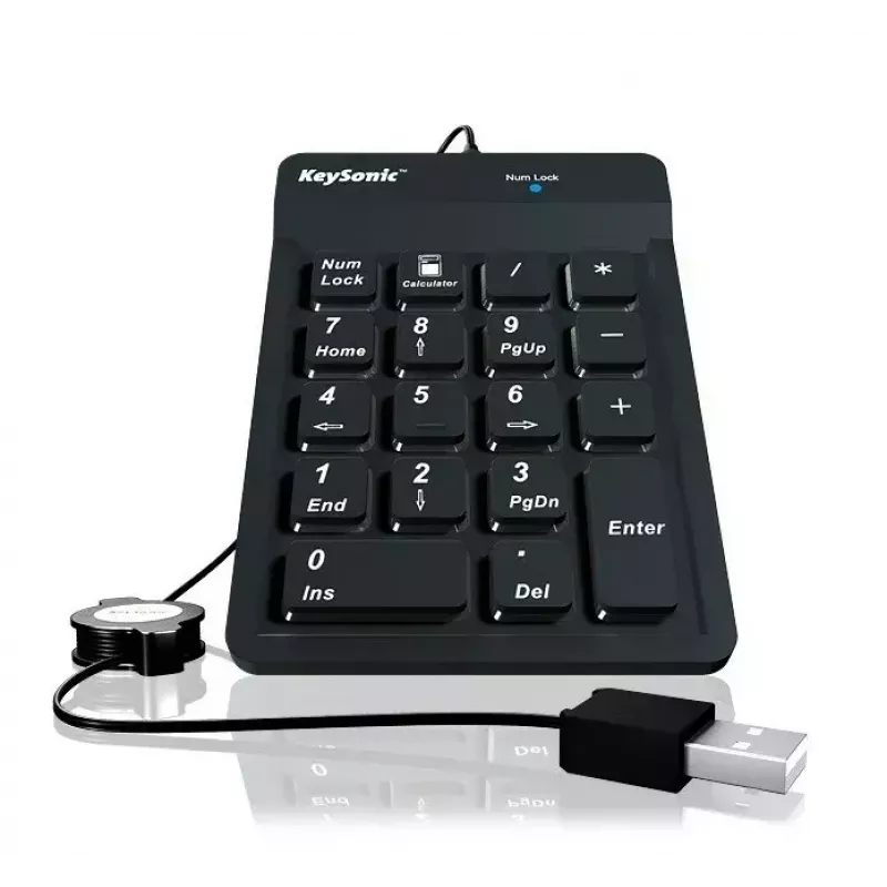 KeySonic ACK-118BK cipartastatūra Universāls USB Melns