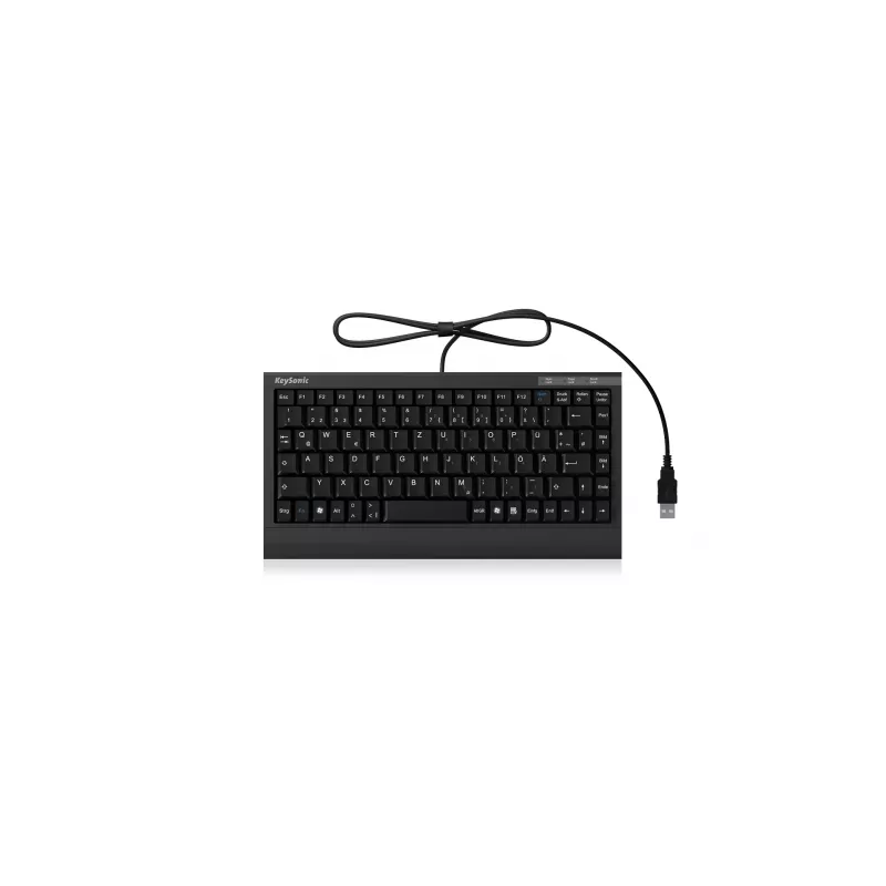 KeySonic ACK-595C+ (US) tastatūra Mājas USB QWERTY US angļu Melns