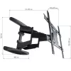 Techly 40-80 īpaši plāns, pilnas kustības LCD TV stiprinājuma kronšteins pie sienai, melns, ICA-PLB 172L