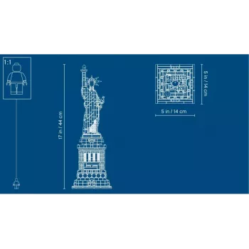 LEGO Architecture Brīvības statuja 21042 būvkomplekts — 1 685 detaļas, detalizēts Brīvības statujas modelis