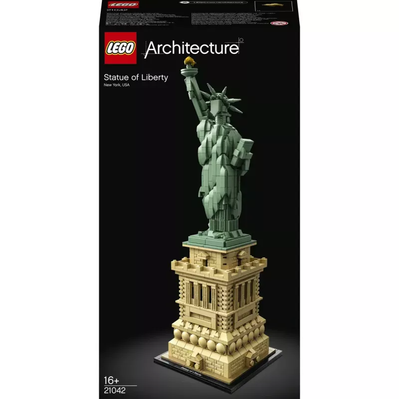LEGO Architecture Brīvības statuja 21042 būvkomplekts — 1 685 detaļas, detalizēts Brīvības statujas modelis
