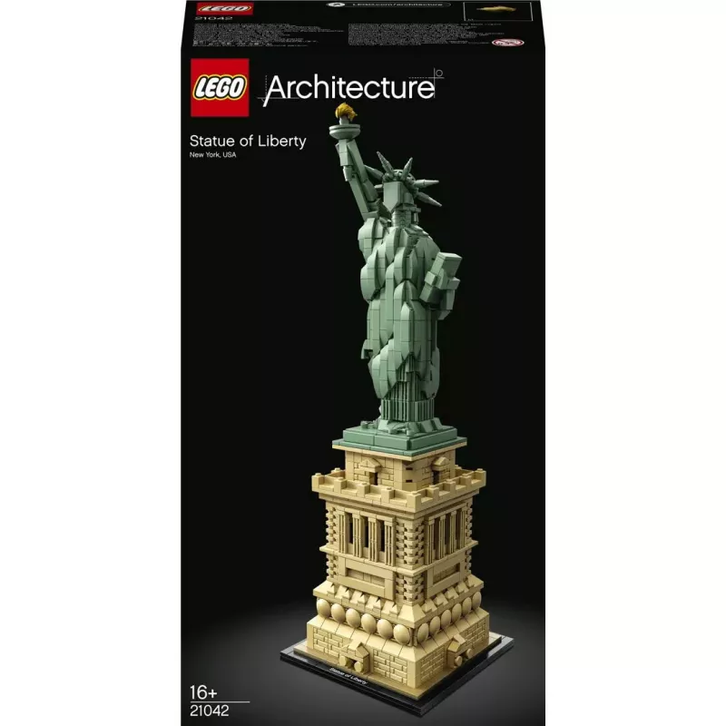 LEGO Architecture Brīvības statuja 21042 būvkomplekts — 1 685 detaļas, detalizēts Brīvības statujas modelis