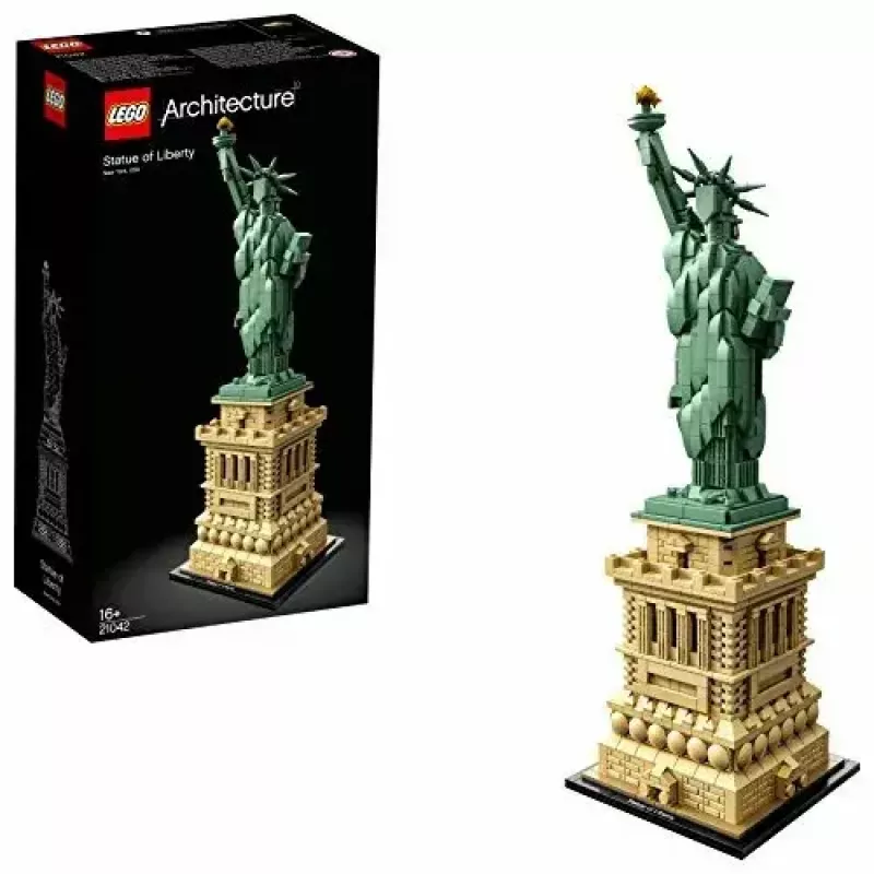 LEGO Architecture Brīvības statuja 21042 būvkomplekts — 1 685 detaļas, detalizēts Brīvības statujas modelis