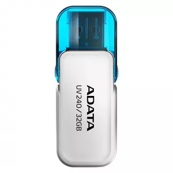 USB zibatmiņa ADATA UV240 32 GB USB Type-A 2.0, balta, vāciņa formas faktors