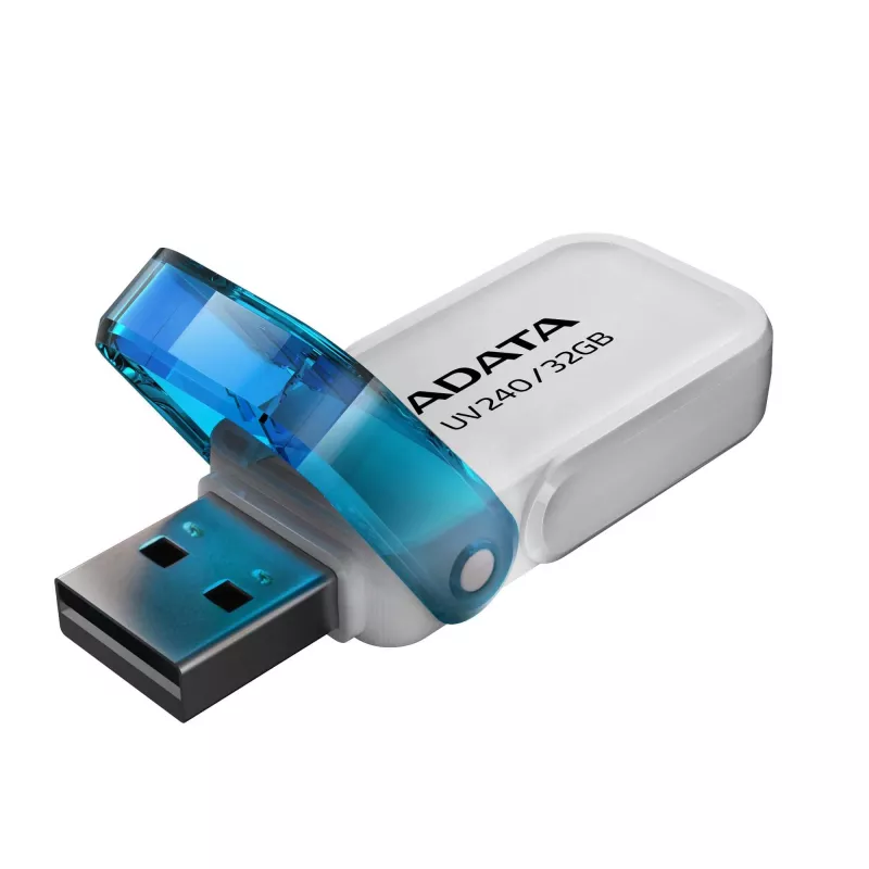 USB zibatmiņa ADATA UV240 32 GB USB Type-A 2.0, balta, vāciņa formas faktors