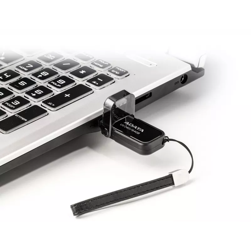 USB zibatmiņa ADATA USB Type-A 2.0 64 GB UV240, melna, vāciņa dizains