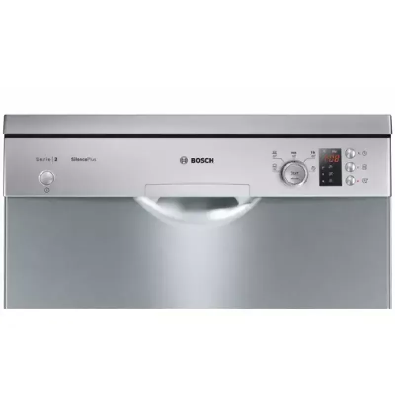 Brīvi stāvoša trauku mazgājamā mašīna Bosch SMS25AI05E — pilna izmēra 60 cm, 12 trauku komplekti, 48 dB, energoefektivitātes klase E