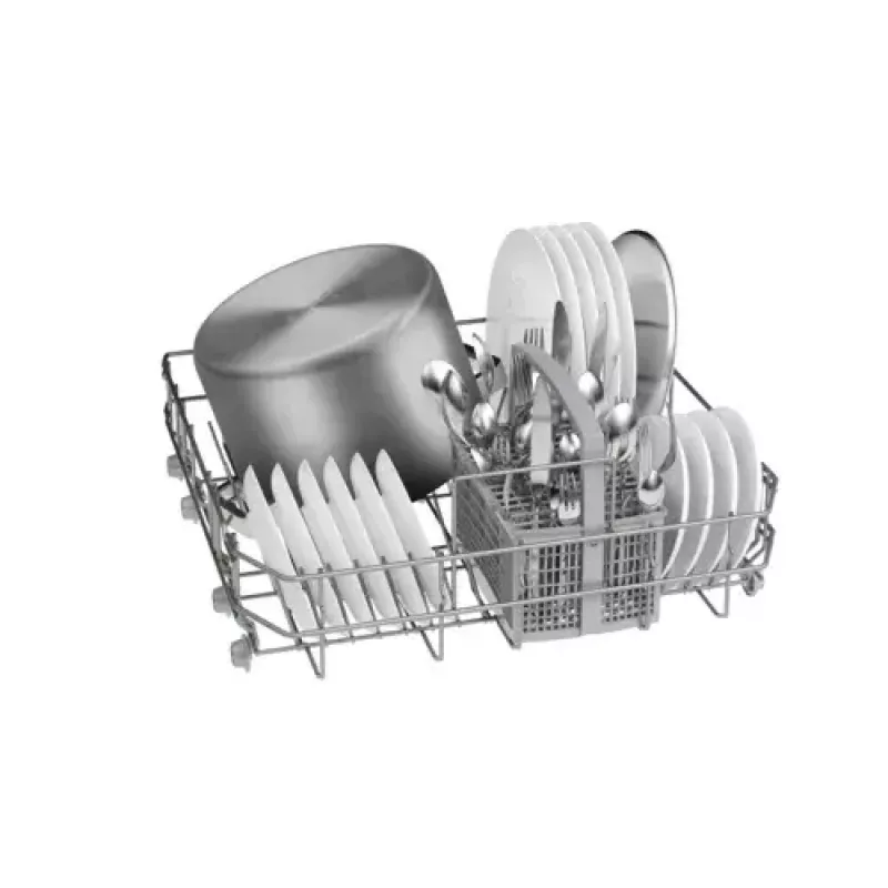 Brīvi stāvoša trauku mazgājamā mašīna Bosch SMS25AI05E — pilna izmēra 60 cm, 12 trauku komplekti, 48 dB, energoefektivitātes klase E