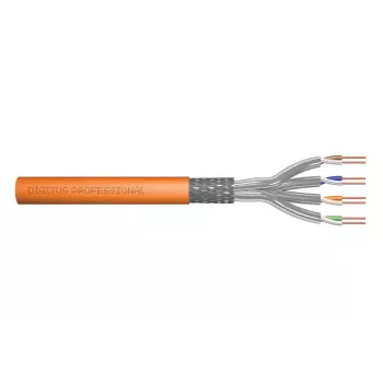 DIGITUS instalācijas kabelis - Cat 7 - S/FTP - AWG 23/1 - vienkāršs - 100m - oranžs