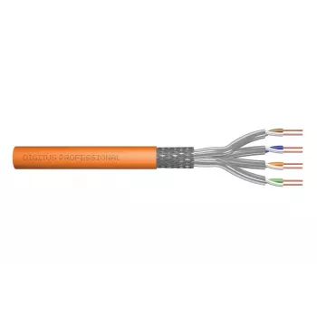 DIGITUS instalācijas kabelis - Cat 7 - S/FTP - AWG 23/1 - simplex - 500m - oranžs