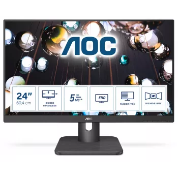 AOC E1 24E1Q datora monitors 60,5 cm (23,8 collas) 1920 x 1080 pikseļi Full HD LED Melns