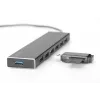 DIGITUS USB 3.0 centrmezgls, 7 porti, ieskaitot 5V/3,5A barošanas bloku, alumīnija korpuss
