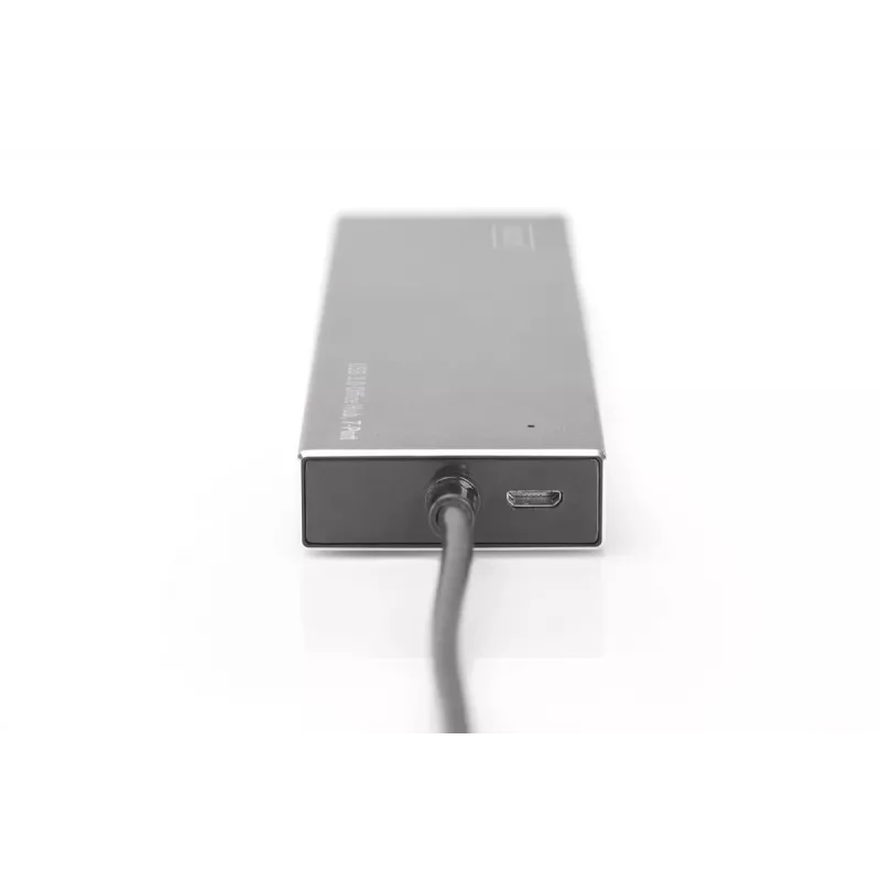 DIGITUS USB 3.0 centrmezgls, 7 porti, ieskaitot 5V/3,5A barošanas bloku, alumīnija korpuss