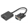 DIGITUS VGA uz HDMI pārveidotājs + Audio (3,5 mm) Full HD (1080p), kabeļa garums 15 cm, melns