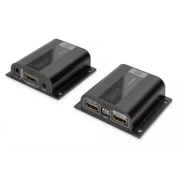 DIGITUS HDMI paplašinātāja komplekts, 50 m pa tīkla kabeli (CAT6/6a/7), EDID, 1x HDMI cilpas izeja, FHD 1080p