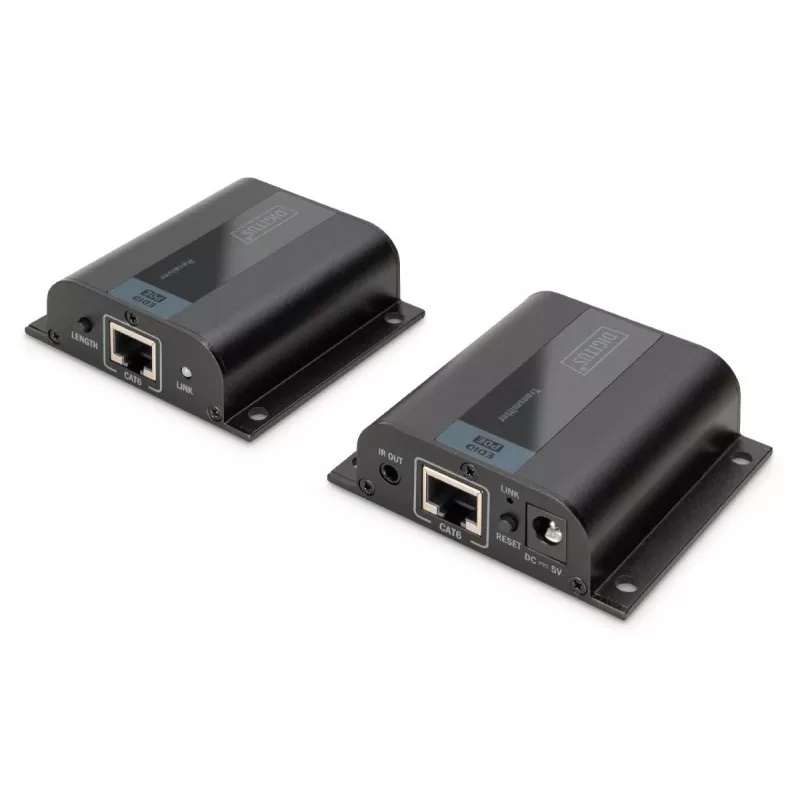 DIGITUS HDMI paplašinātāja komplekts, 50 m pa tīkla kabeli (CAT6/6a/7), EDID, 1x HDMI cilpas izeja, FHD 1080p